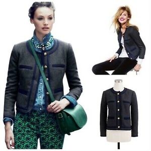 JCrew wool gray crop blazer - excellent condition